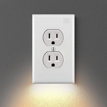 Last inn bildet i Galleri-visningsprogrammet, Uttaksveggplate med LED nattlys