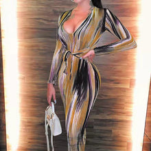 Last inn bildet i Galleri-visningsprogrammet, Sexy kjoler for kvinner 3D Stripe Printed