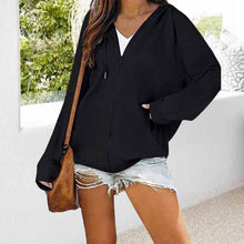 Last inn bildet i Galleri-visningsprogrammet, Fashion Zip Up Sweatshirts Langermet hettegenserjakke