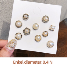 Last inn bildet i Galleri-visningsprogrammet, Perle deksel, Brosje knapper sett (10 stk)