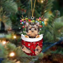 Last inn bildet i Galleri-visningsprogrammet, Christmas stocking pendant with dog