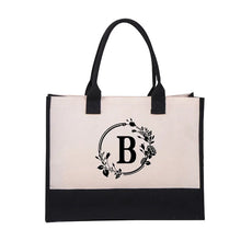 Last inn bildet i Galleri-visningsprogrammet, Letter Lerretsveske Dame Hit Farge Enkel Skulder Shopping Tote Håndveske