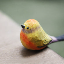 Last inn bildet i Galleri-visningsprogrammet, Fat Chirp Bird Wood Carving Ornament