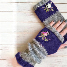 Last inn bildet i Galleri-visningsprogrammet, Varme Patchwork-broderte hansker