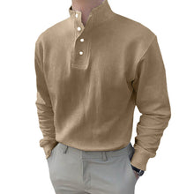 Last inn bildet i Galleri-visningsprogrammet, Herren Stehkragen und langen Ärmeln Poloshirt
