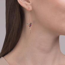 Last inn bildet i Galleri-visningsprogrammet, Elegante Hummingbird øredobber for kvinner