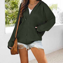 Last inn bildet i Galleri-visningsprogrammet, Fashion Zip Up Sweatshirts Langermet hettegenserjakke