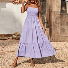 Last inn bildet i Galleri-visningsprogrammet, Sleeveless Strap Tube Top Swing Dress