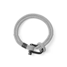 Last inn bildet i Galleri-visningsprogrammet, U-formet spenne nylon flettet armbånd