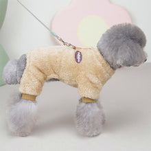 Last inn bildet i Galleri-visningsprogrammet, Fleece Kjæledyr Elastisk jumpsuit med Pull Ring