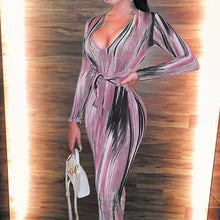 Last inn bildet i Galleri-visningsprogrammet, Sexy kjoler for kvinner 3D Stripe Printed