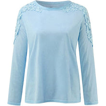 Last inn bildet i Galleri-visningsprogrammet, Langermet Blonde-Skulder Bluse