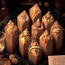 Last inn bildet i Galleri-visningsprogrammet, Himmelsøyle-statuer, 9 STK Statuer av himmelen Nativity Tree-søyle