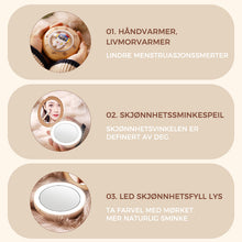Last inn bildet i Galleri-visningsprogrammet, Tegneserie søt kjæledyroppvarming sminkespeil
