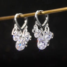 Last inn bildet i Galleri-visningsprogrammet, Heart Zircon Drop Ear Buckles Earrings