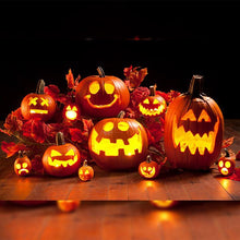 Last inn bildet i Galleri-visningsprogrammet, Halloween lydaktivert gresskar med innebygd høyttaler
