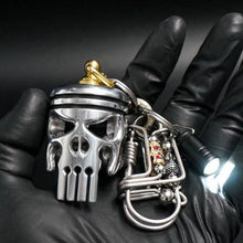 Last inn bildet i Galleri-visningsprogrammet, Piston Art Skull nøkkelring