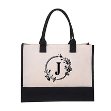 Last inn bildet i Galleri-visningsprogrammet, Letter Lerretsveske Dame Hit Farge Enkel Skulder Shopping Tote Håndveske