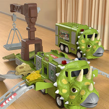 Last inn bildet i Galleri-visningsprogrammet, 🦖Nytt Dinosaur Transforming Engineering Truck Track-lekesett med lys og musikk