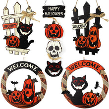 Last inn bildet i Galleri-visningsprogrammet, Halloween Wooden Welcome Hanging Sign