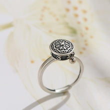 Last inn bildet i Galleri-visningsprogrammet, Buddhist Tibetan Prayer Wheel Ring OM Mantra Lotus Floral Ring