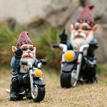Last inn bildet i Galleri-visningsprogrammet, Biker Garden Gnome Statue med langfinger