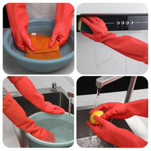 Last inn bildet i Galleri-visningsprogrammet, Thickened and Lengthened Latex Dishwashing Gloves