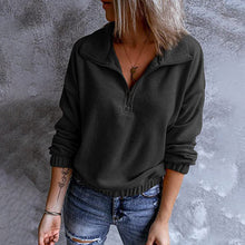 Last inn bildet i Galleri-visningsprogrammet, Uformell langermet sweatshirt med glidelås