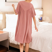 Last inn bildet i Galleri-visningsprogrammet, Super Soft Comfortable Short Sleeve Loose Pajama Dress