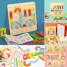 Last inn bildet i Galleri-visningsprogrammet, Montessori Pegboard Puslespill
