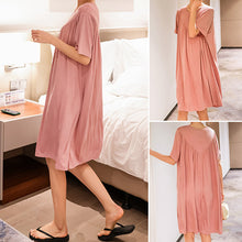 Last inn bildet i Galleri-visningsprogrammet, Super Soft Comfortable Short Sleeve Loose Pajama Dress