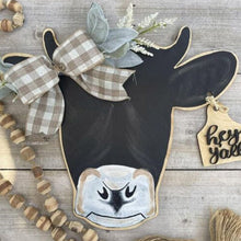 Last inn bildet i Galleri-visningsprogrammet, Farmhouse Cow Head velkomstkrans
