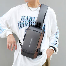 Last inn bildet i Galleri-visningsprogrammet, USB Charging Sports Sling Anti-tyveri skulderveske