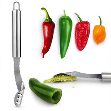 Last inn bildet i Galleri-visningsprogrammet, Rustfritt stål Chili Corer Peppers Seed Remover