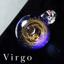 Last inn bildet i Galleri-visningsprogrammet, Kosmisk stjerneklart halskjede med glassperler