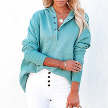 Last inn bildet i Galleri-visningsprogrammet, V-Neck Hooded Doll Sleeve Sweatshirt