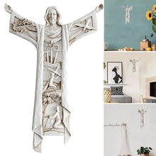 Last inn bildet i Galleri-visningsprogrammet, Risen Christ Wall Cross Jesus Figurer