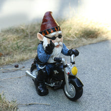 Last inn bildet i Galleri-visningsprogrammet, Biker Garden Gnome Statue med langfinger
