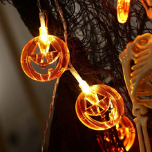 Last inn bildet i Galleri-visningsprogrammet, 🎃Halloween gresskar lyslenke med 2 belysningsmuligheter
