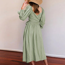 Last inn bildet i Galleri-visningsprogrammet, French Ruffled Lantern Sleeves Multi-wear kjole med rysjermer