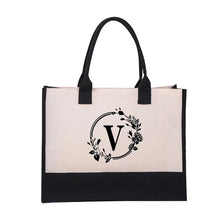 Last inn bildet i Galleri-visningsprogrammet, Letter Lerretsveske Dame Hit Farge Enkel Skulder Shopping Tote Håndveske