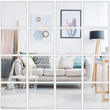 Last inn bildet i Galleri-visningsprogrammet, Modern 3D Self Adhesive Mirror Tile Square Wall Stickers