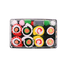 Last inn bildet i Galleri-visningsprogrammet, Sokker sett med sushi design i gaveeske