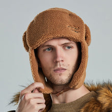 Last inn bildet i Galleri-visningsprogrammet, Winter Trapper Hat for Men Cap with Ear Flaps