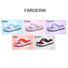 Last inn bildet i Galleri-visningsprogrammet, Myke regnbue flip-flop sandaler for kvinner