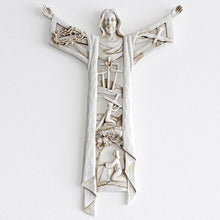 Last inn bildet i Galleri-visningsprogrammet, Risen Christ Wall Cross Jesus Figurer