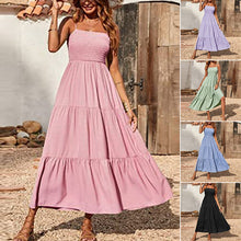 Last inn bildet i Galleri-visningsprogrammet, Sleeveless Strap Tube Top Swing Dress