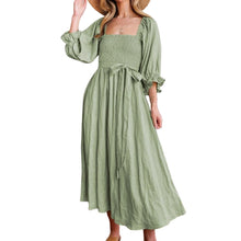 Last inn bildet i Galleri-visningsprogrammet, French Ruffled Lantern Sleeves Multi-wear kjole med rysjermer