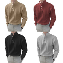 Last inn bildet i Galleri-visningsprogrammet, Herren Stehkragen und langen Ärmeln Poloshirt
