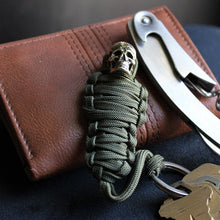 Last inn bildet i Galleri-visningsprogrammet, Paracord nøkkelring Mummy Messing Skull
